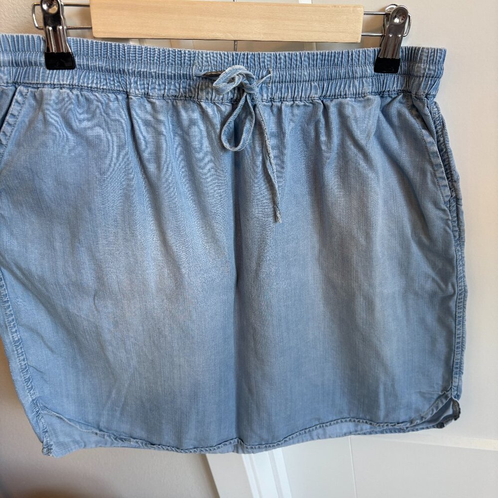 Tencel tie waist skirt